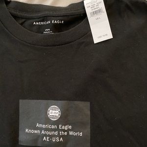 American Eagle Black Men’s T-Shirt (Large) NWT